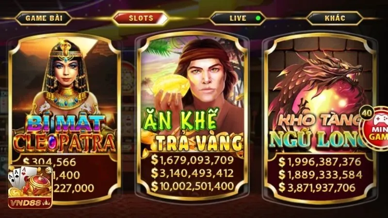 Những trò chơi nổ hũ đang hot tại VND88